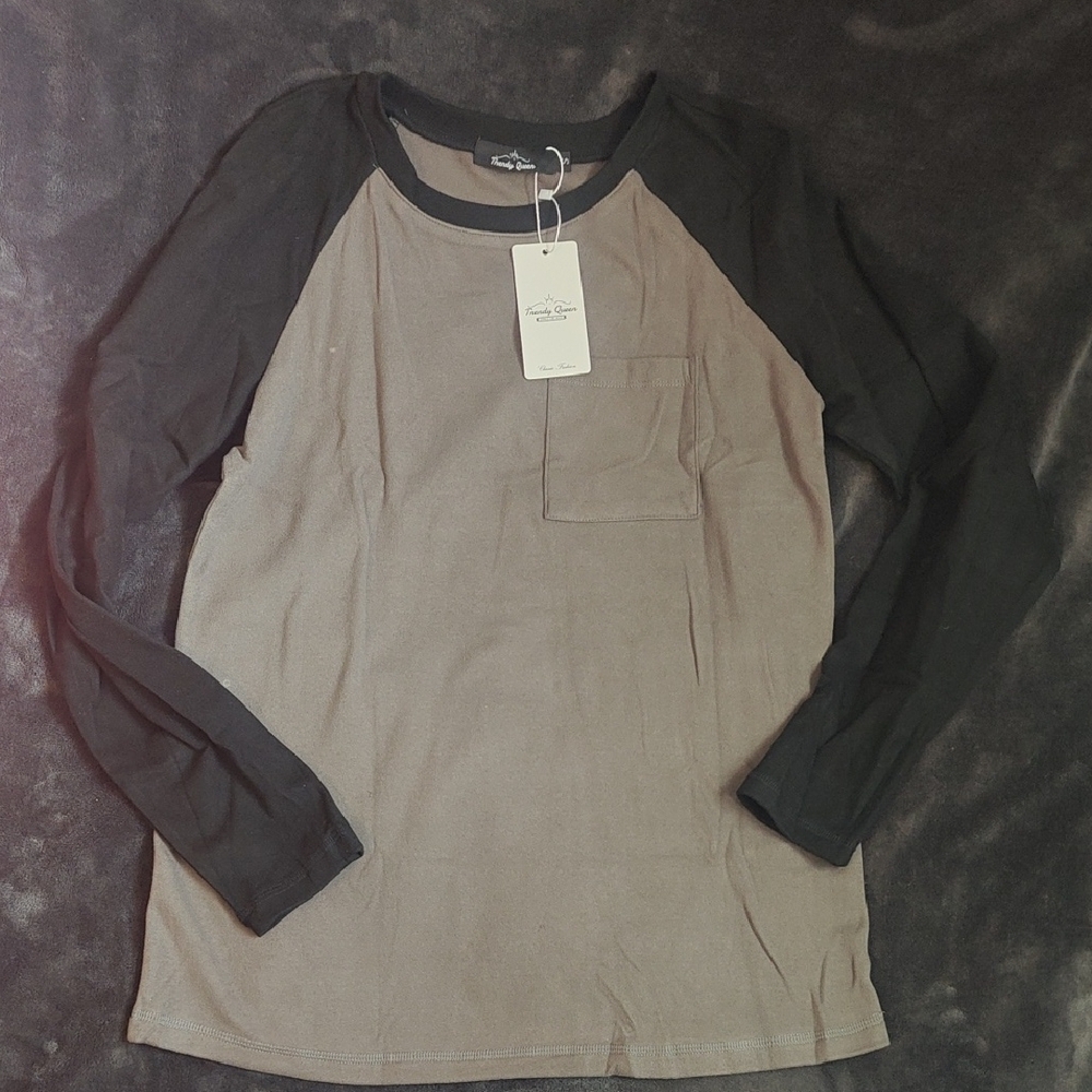 Black and Brown Long Sleeve Shirt